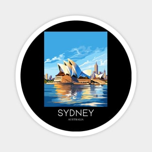 A Pop Art Travel Print of Sydney - Australia Magnet